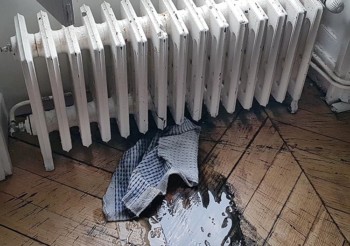 Fuite urgente sur un radiateur