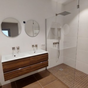 Meuble double vasque et douche italienne