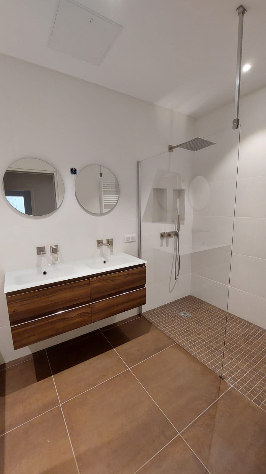 Meuble double vasque et douche italienne